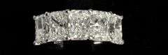 14K White Gold Radiant Cut Lab Diamond Ring