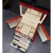 Luxury Rosewood Jewelry Box with Fingerprint Lock
