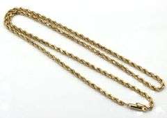 14kt Yellow gold 2.5mm rope chain necklace