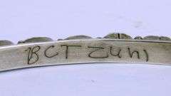 Vintage BCT Zuni Sterling Turquoise Cuff