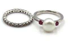 Lot of 2 925sterling silver rings
