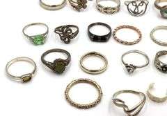 Group lot of vintage 925 sterling silver rings