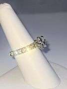 Elegant 3.5 Ctw 14 Kt White Gold Plate Lab Simulated Diamond Band Rings