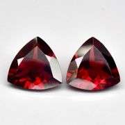 Trillian cut! 6.61ct pair of 10mm untreated Garnets!