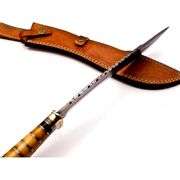Damascus Steel Kukri Knife with Camel Bone Handle