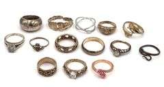Group lot of Vintage 925 sterling silver rings