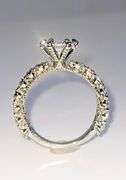 Elegant 3.5 Ctw 14 Kt White Gold Plate Lab Simulated Diamond Band Rings