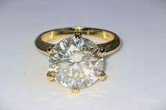 Ladies Sparkling 5 Ct White Simulated Lab Diamond Ring