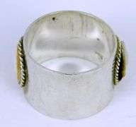 Italian Wide Sterling Cameo Ring, Size 9