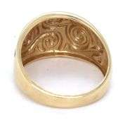 Lovely 14K YG and Black Enamel Dome Ring