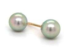 14kt Yellow gold 6.5mm pearl stud earrings