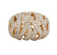 1.00ctw Pave Diamond Woven Dome Ring in 14K