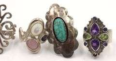 925 Sterling Silver Rings Lot