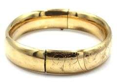12kt Gold filled engraved bangle bracelet