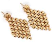 Sexy 14K Yellow Gold Dangle Earrings