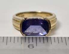 Amethyst Gemstone Ring in Vermeil Sterling Silver