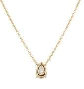 1.17ct Pear Diamond Solitaire Pendant Necklace in 14K