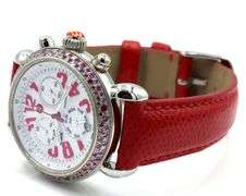 Michele CSX Carousel pink sapphire chronograph watch