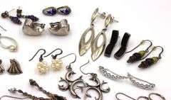 Group lot of Vintage 925 sterling silver earrings