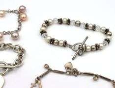 Group lot of 8 vintage 925 sterling silver bracelets