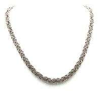 Set of Italian 925 sterling silver Byzantine necklace and bracelet