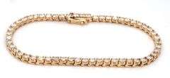 14kt Yellow gold 2.65ctw diamond tennis bracelet
