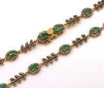 Darling 22.20CTW Emerald-Cut Natural Emerald & 6.00CTW Diamond Necklace in 14K Gold Plated Sterling 