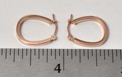Lovely 14K Rose Gold Hoop Earrings