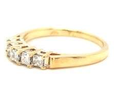 14kt Yellow gold 0.25ctw princess cut diamond band