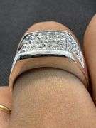 14K White Gold Round Brilliant Cut Diamond Ring