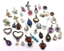 Group lot of Vintage 925 sterling silver pendants