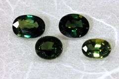 Natural Green Sapphire - Lot of 4