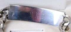 Vintage Men's Heavy Sterling Silver I.D. Bracelet