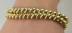 Two-Row 14K Yellow Gold San Marco Style Bracelet