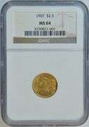 Stunning NGC MS64 graded 1907 $2.50 Liberty Gold Piece