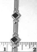 Modern 14K White Gold Sapphire & Diamond Bracelet