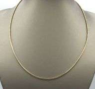 14kt Yellow gold round omega necklace