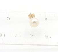 10kt Yellow gold 6.5-7mm Pearl stud earrings