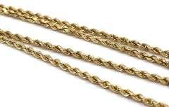 14kt Yellow gold 2.5mm rope chain necklace