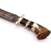 Handmade Stag Antler Hunting Knife