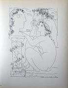 PABLO PICASSO, SCULPTOR AND SEATED MODEL