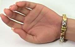 Lovely 14K Tri-Color Gold Stampatto Bracelet