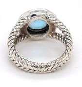 David Yurman Carise blue topaz ring