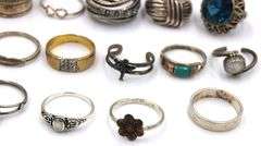 Group lot of vintage 925 sterling silver rings