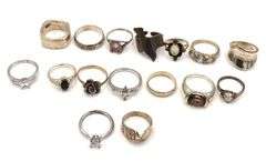 Group lot of Vintage 925 sterling silver rings