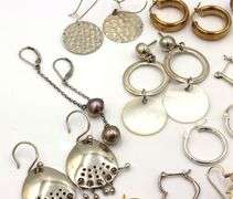 Vintage 925 sterling silver group lot of earrings