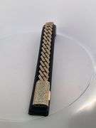 CERTIFIED 10K YELLOW GOLD MIAMI CUBAN DIAMOND LINK BRACELET