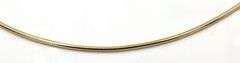 14kt Yellow gold round omega necklace