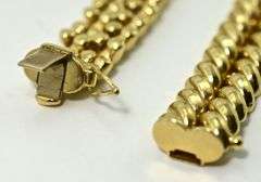 Two-Row 14K Yellow Gold San Marco Style Bracelet