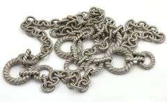 Judit Ripka 925 Sterling Silver Large Rolo Chain Link Necklace
